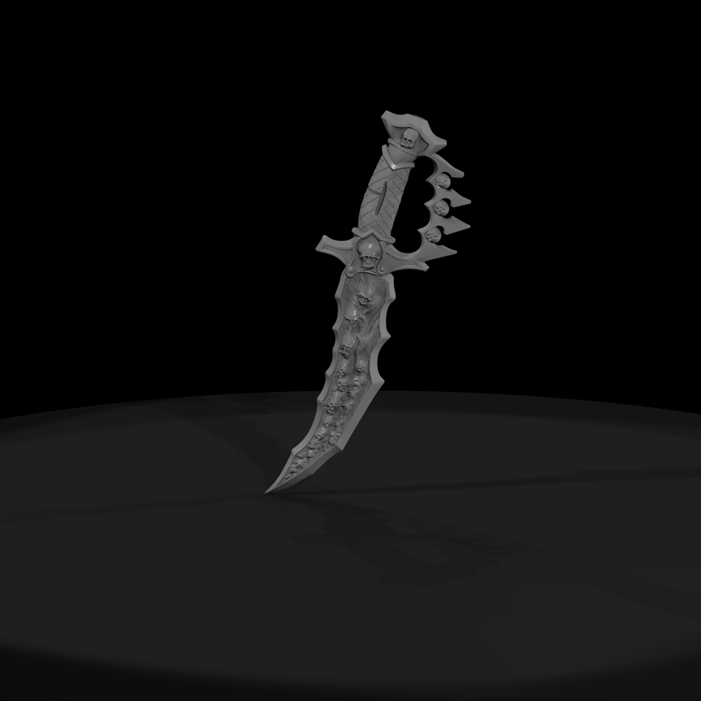 Ornate Gothic Skull Dagger — Fantasy Prop