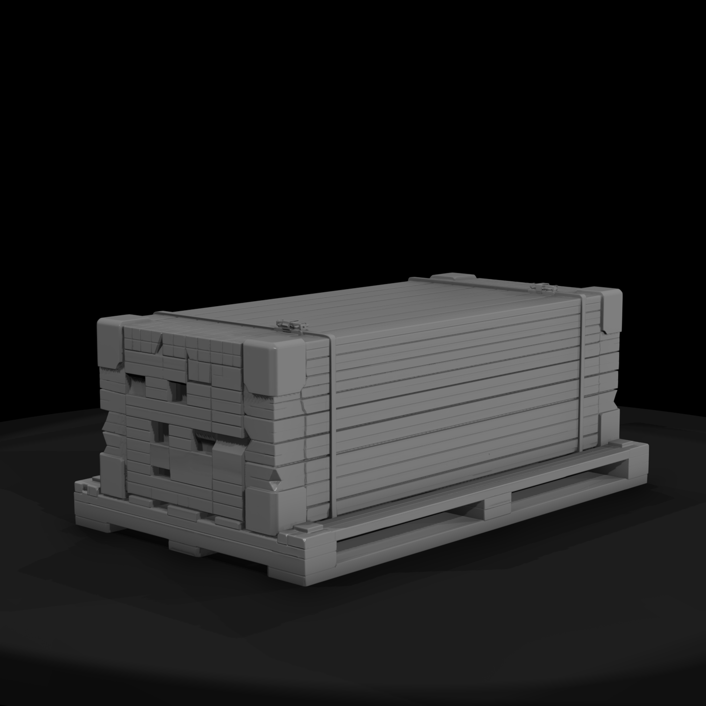 Industrial Shipping Crate on Pallet