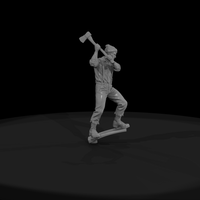 1880s Lumberjack on a Springboard — thumbnail 3