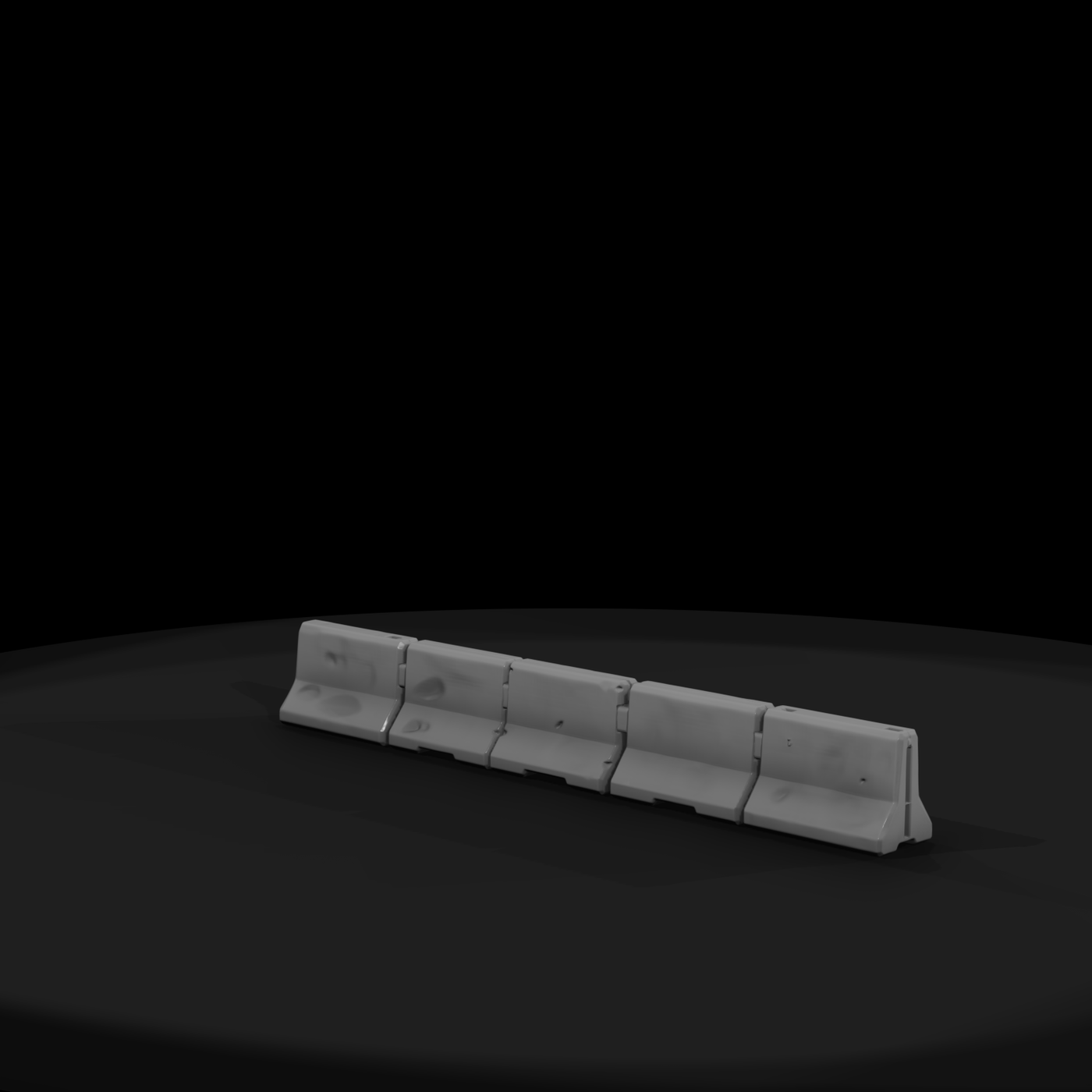 Camouflaged Concrete Jersey Barriers