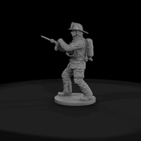 1980s Firefighter Working a Nozzle — thumbnail 3