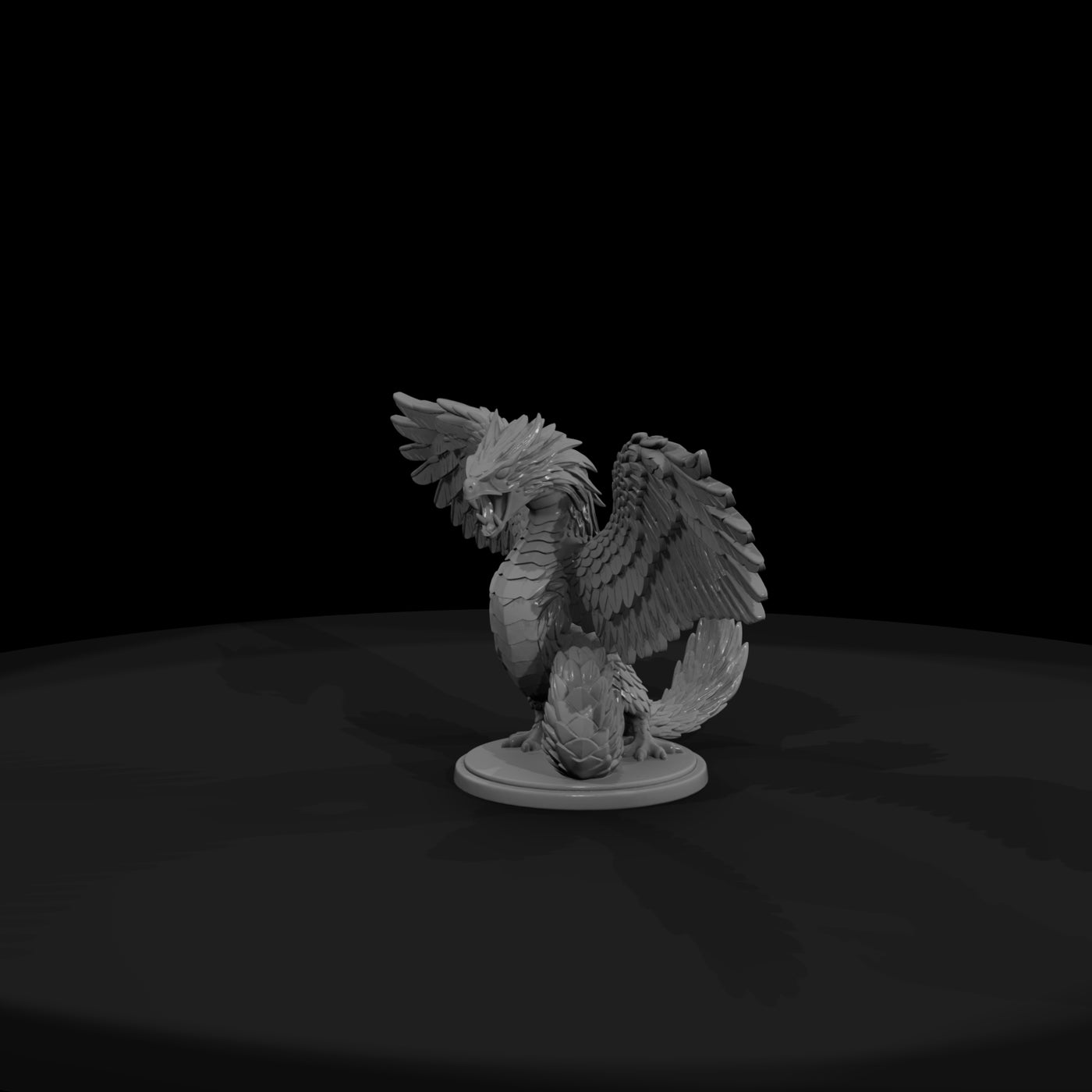 stylized-feathered-serpent-dragon-3d-miniature-xtd