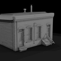 ho-scale-masonry-rowhouse-facade-for-dioramas-model-railroads-550842 — thumbnail 2
