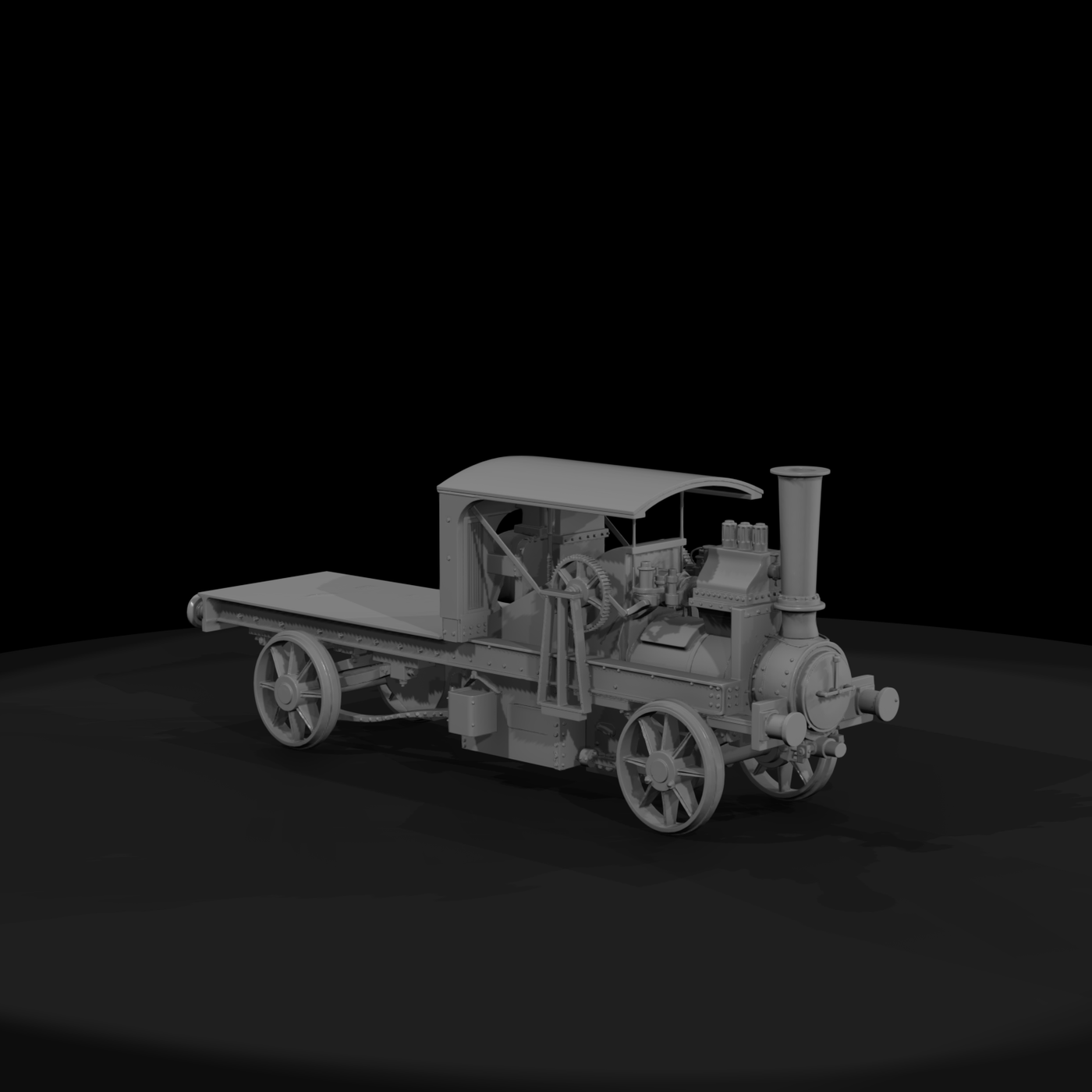 Vintage Steam Flatbed Truck
