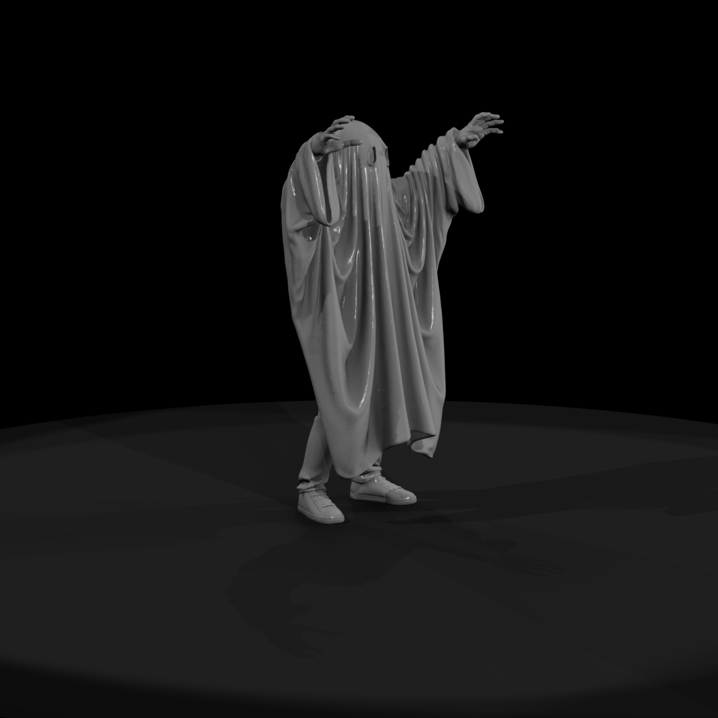 0218 Holiday Halloween Ghost Sheet