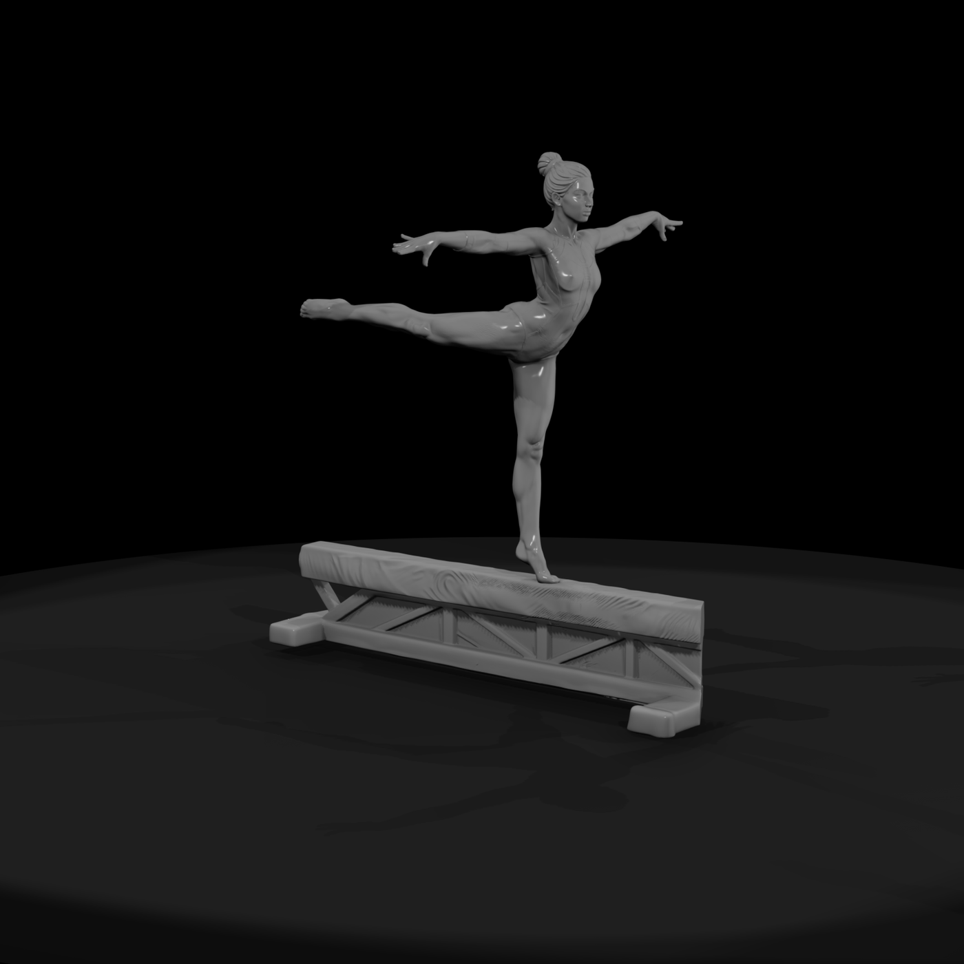 Gymnast on Balance Beam