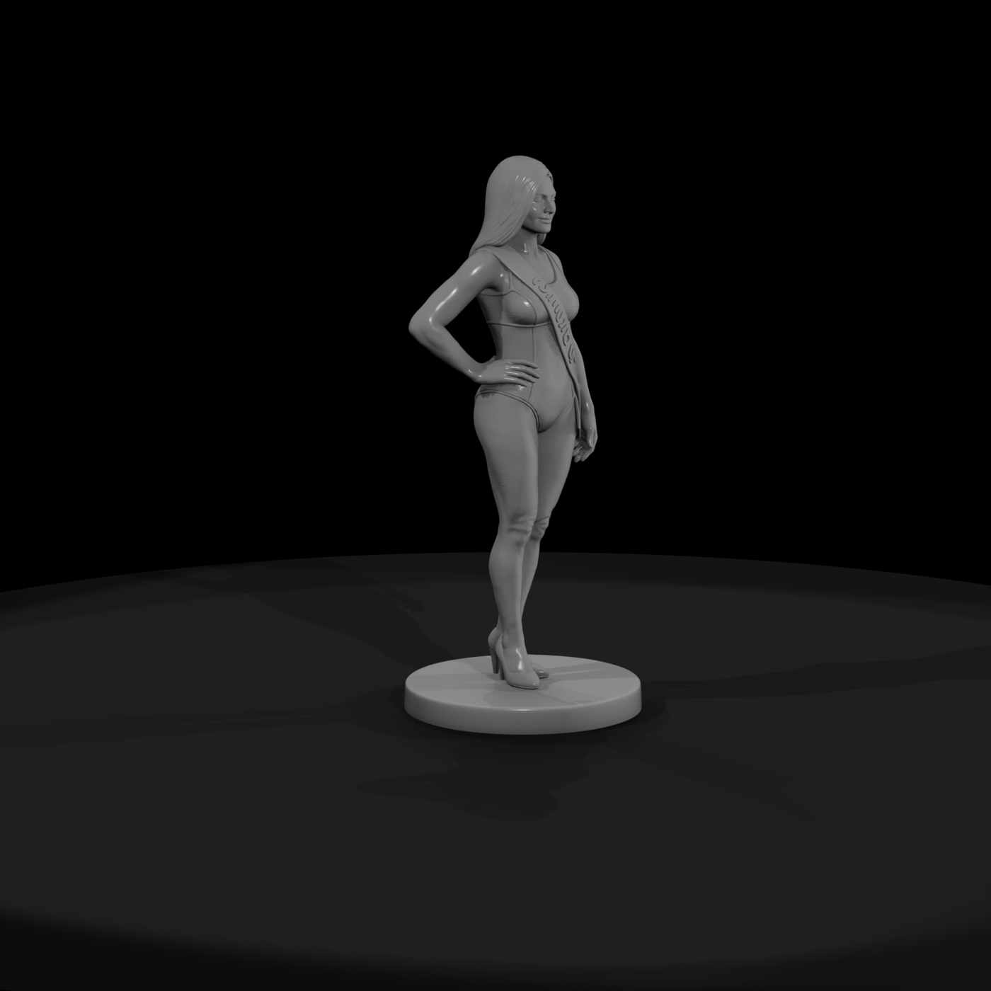 Beauty Pageant Contestant in Swimsuit