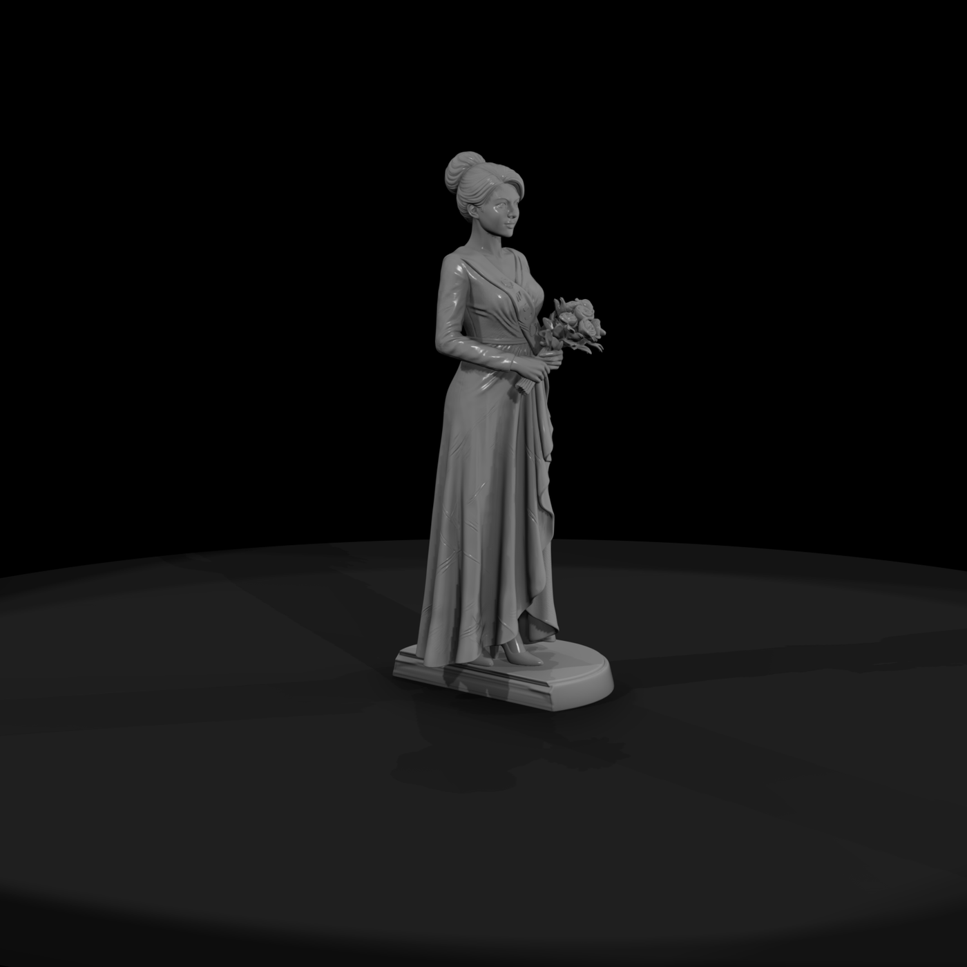 Pageant Contestant in Evening Gown