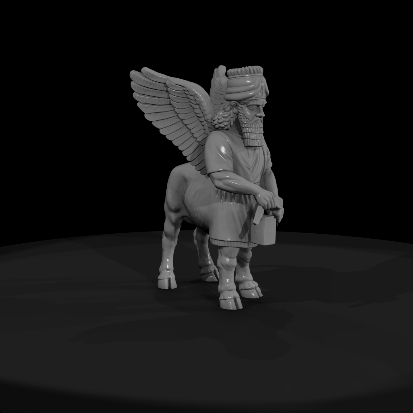 Myth 0384 Mythology Lamassu Guardian Miniature Fig
