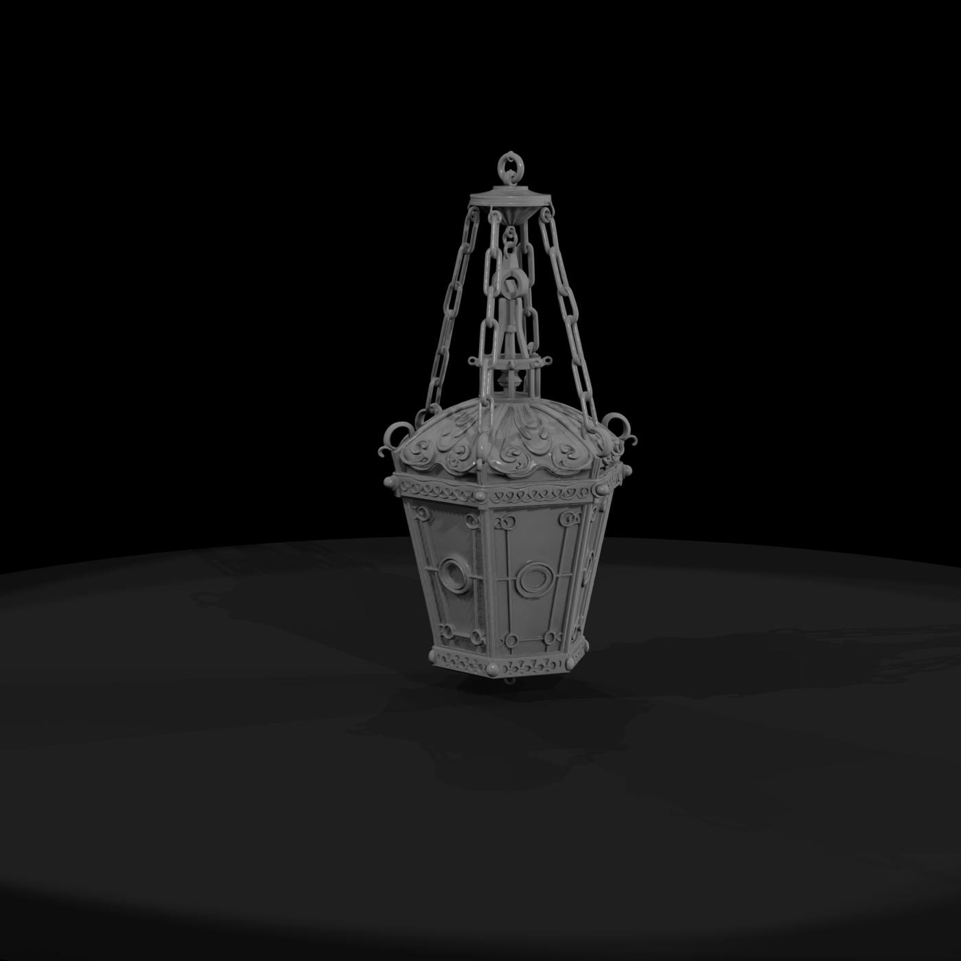 Victorian Pendant Lantern — Hexagonal Ornate
