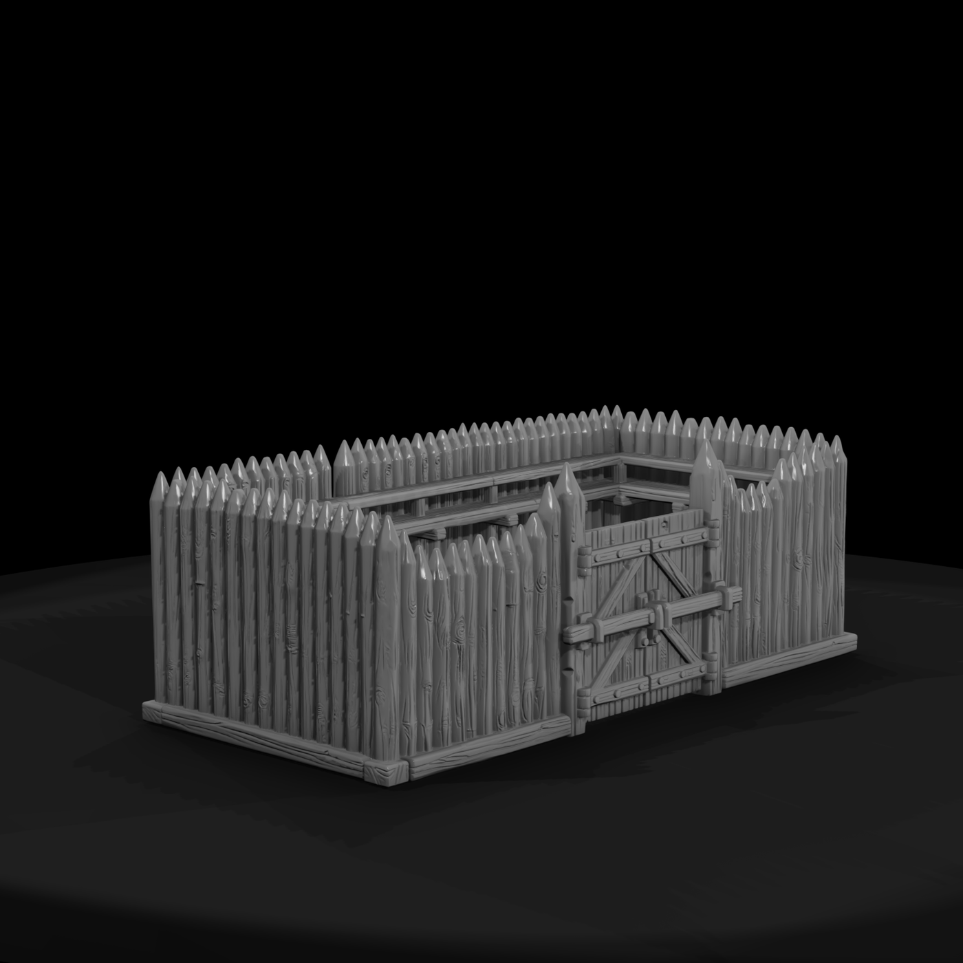 Mil 011 Civil War Palisade Wall Gate