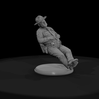 1950s Rural Deputy Dozing in a Chair — thumbnail 3