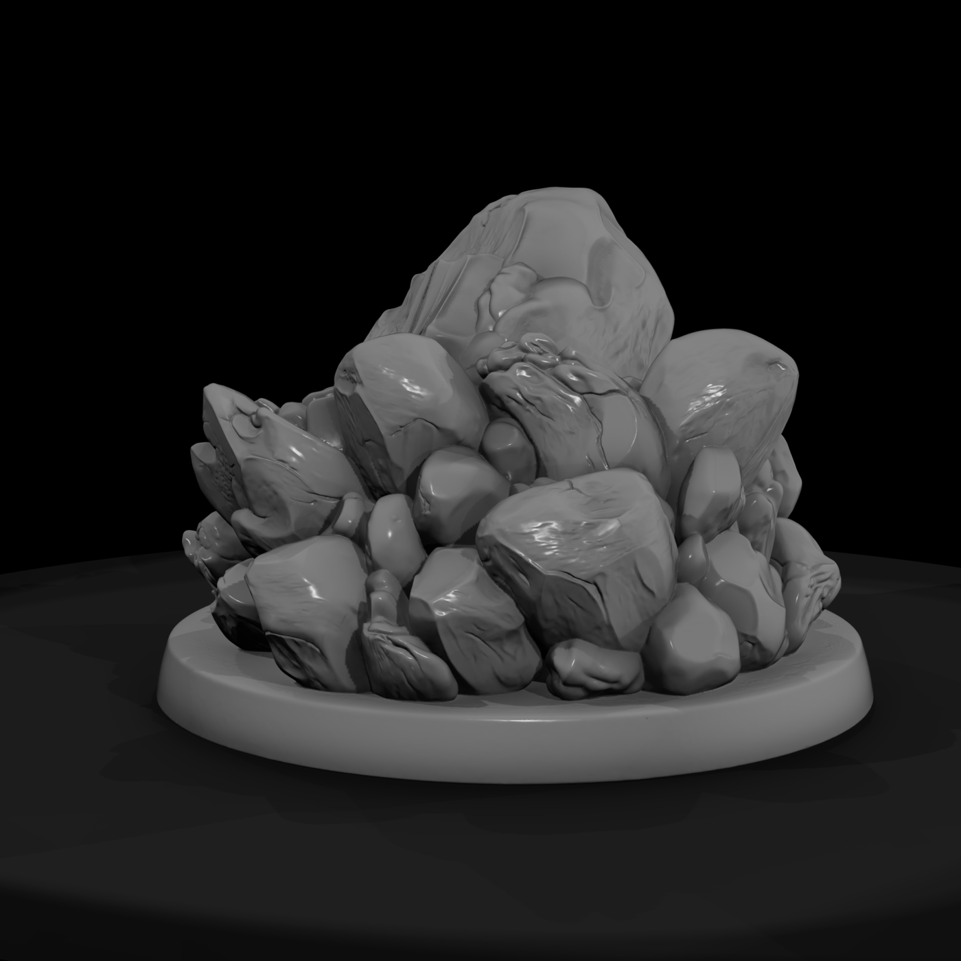 Stylized Rocky Terrain Cluster 3D Model Stocotun
