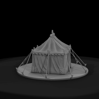 Medieval Blue and Gold Pavilion Tent — thumbnail 3
