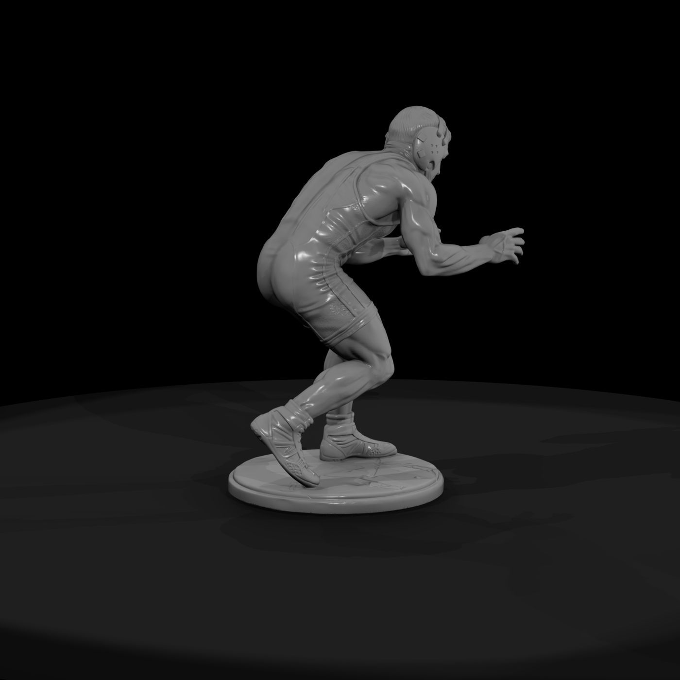 Freestyle Wrestler Shooting a Takedown