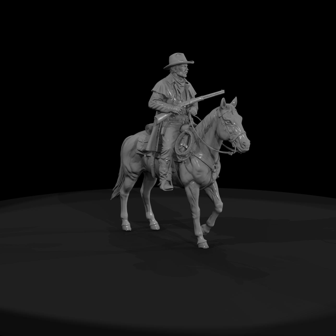 Old West Mounted Line Rider