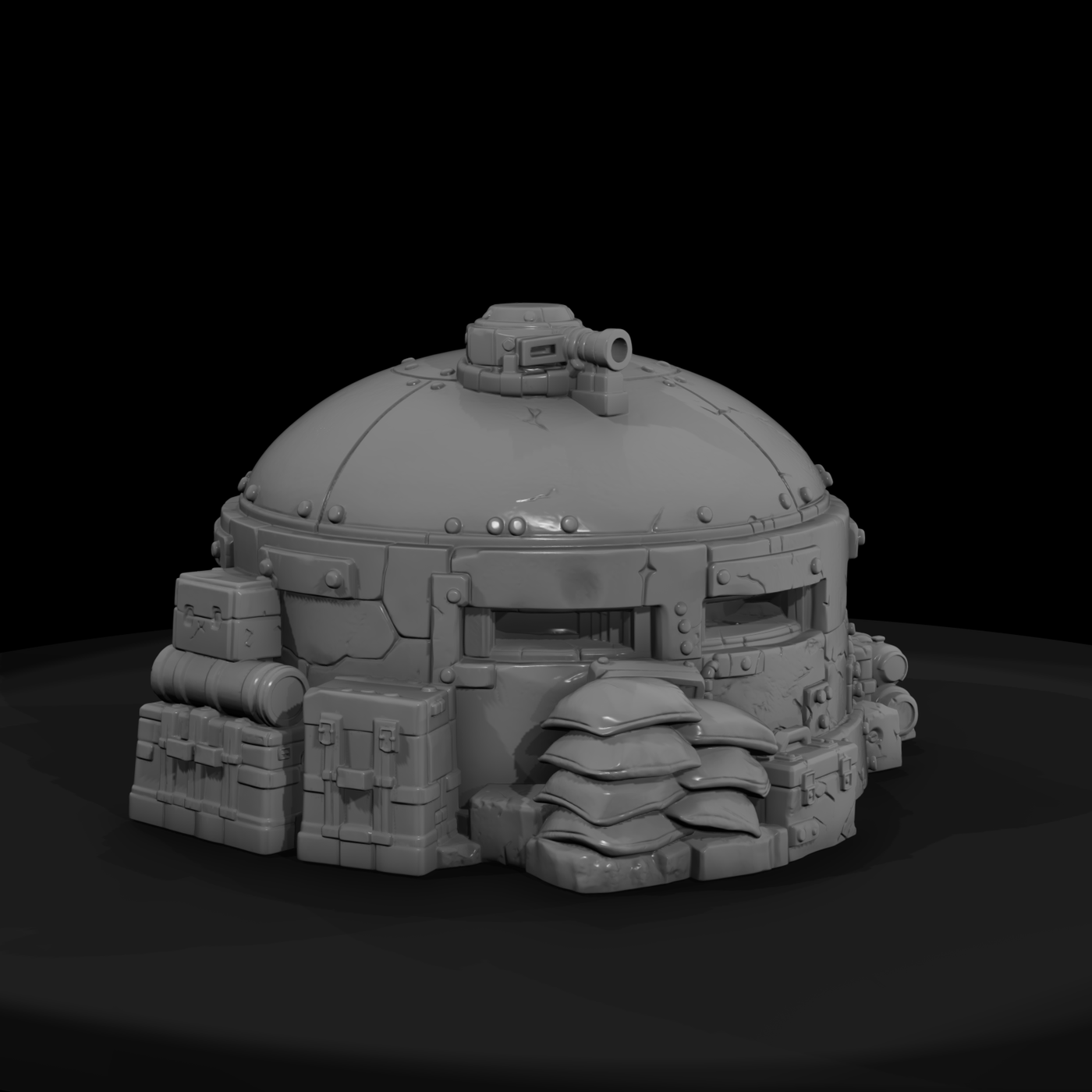 Armored Dome Pillbox Bunker