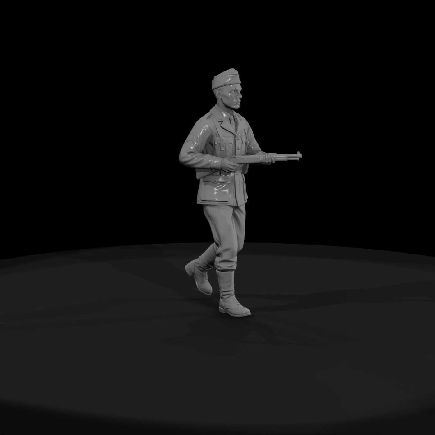 WWII American Soldier on the Move