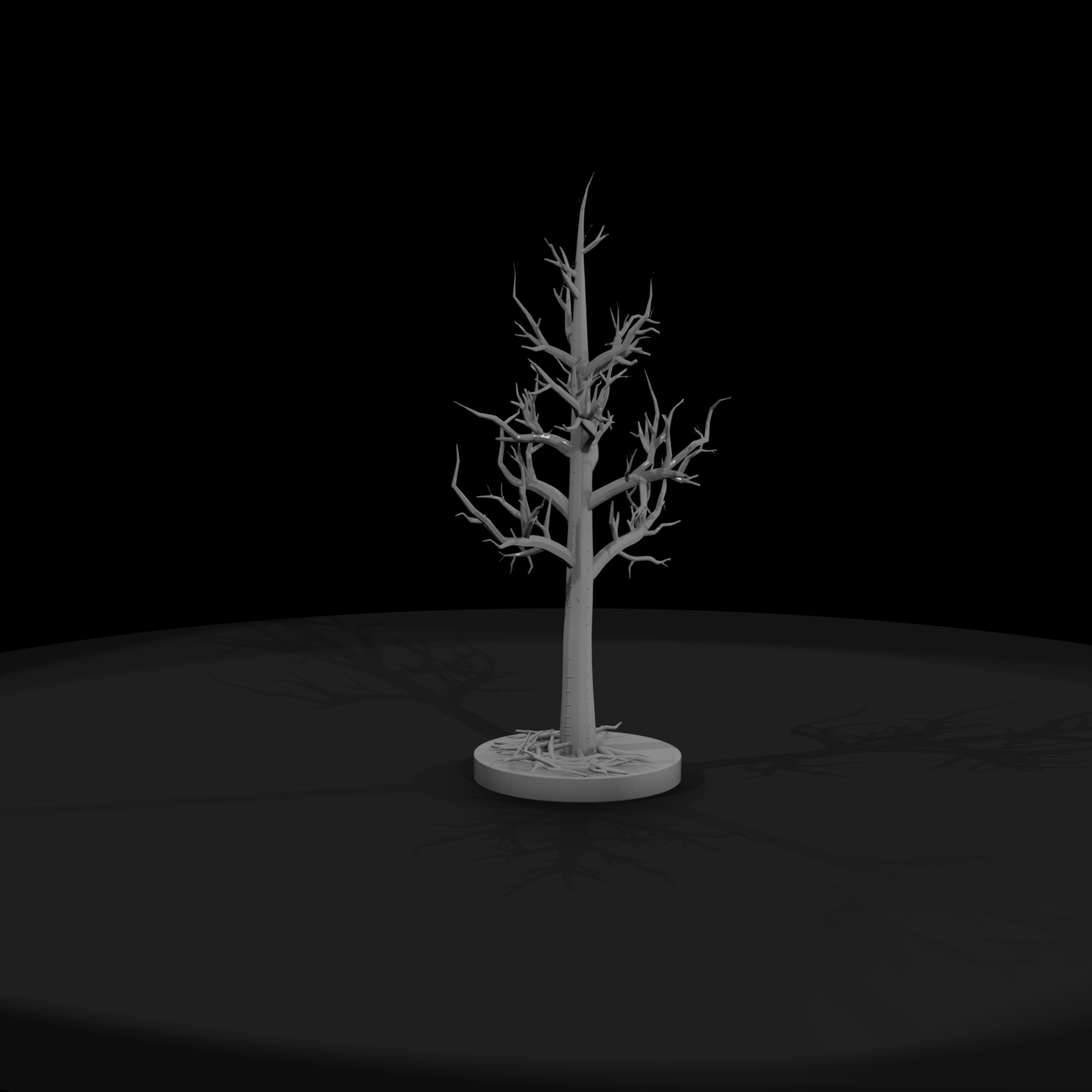 Stylized Bare Birch Tree