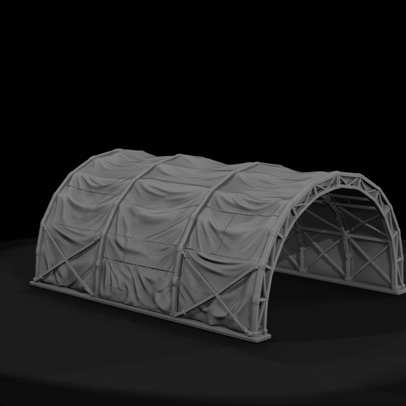Mil 244 Modern Desert Clamshell Tent Hangar
