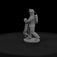 Firefighter Carrying a Rescued Victim — thumbnail 3