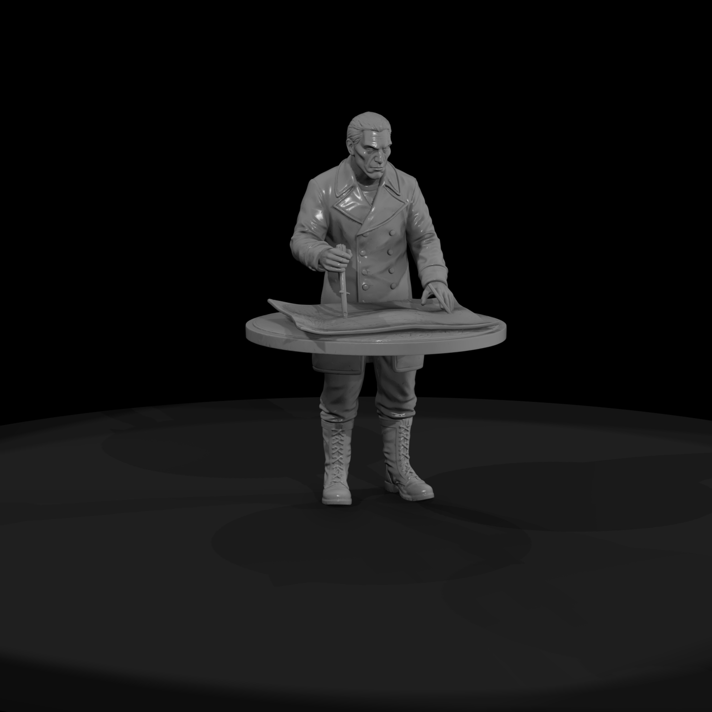 WWII Officer at the Map Table