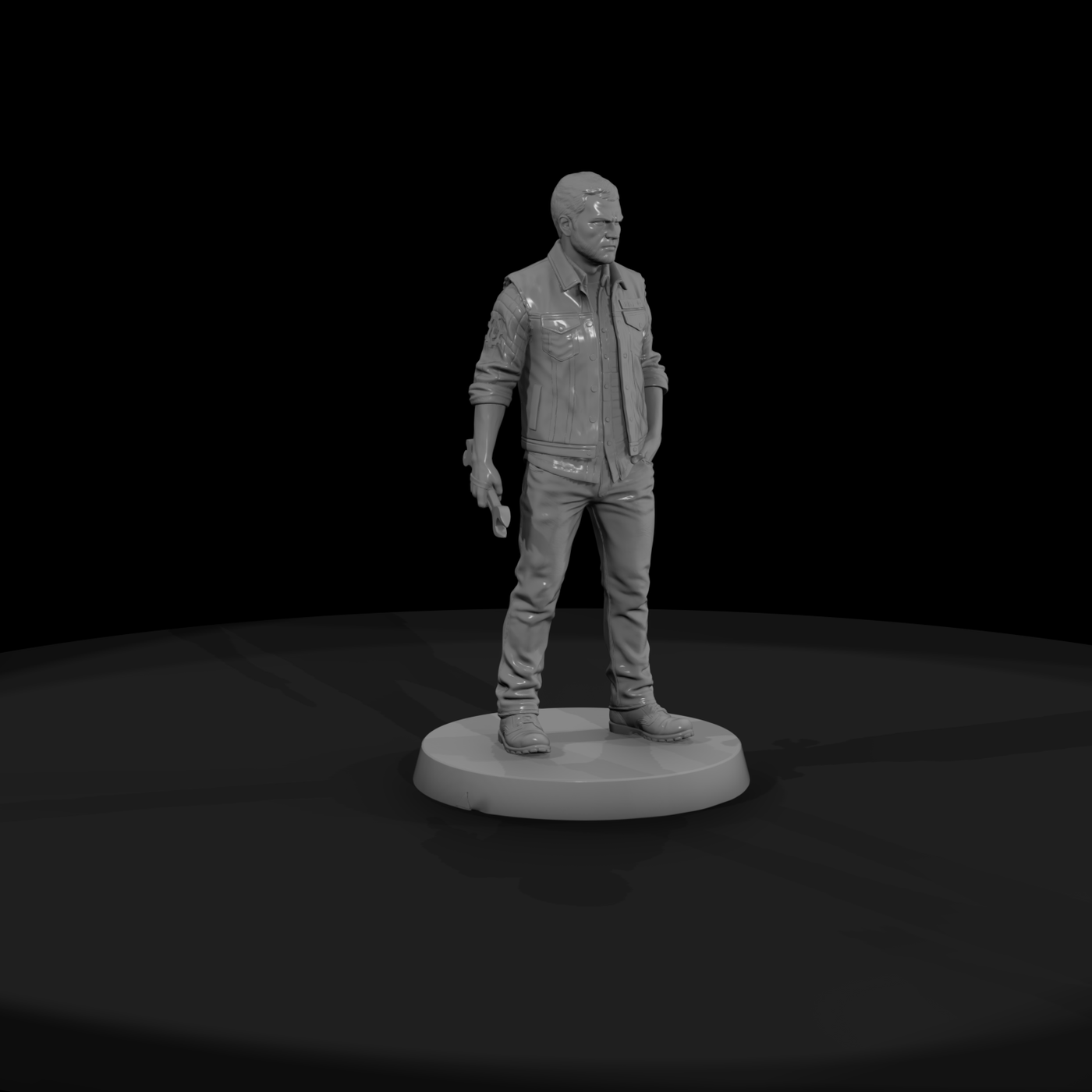 Outlaw Biker Prospect with Revolver