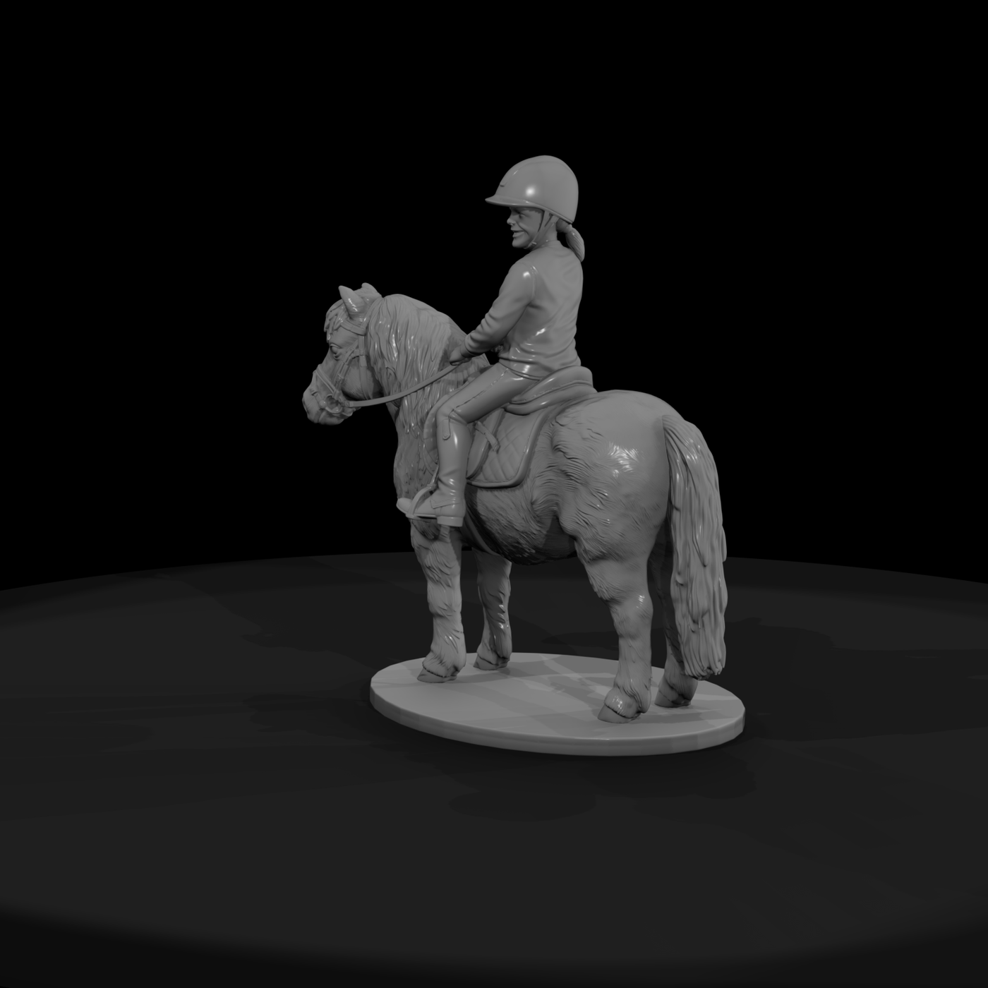 Girl Riding a Shetland Pony