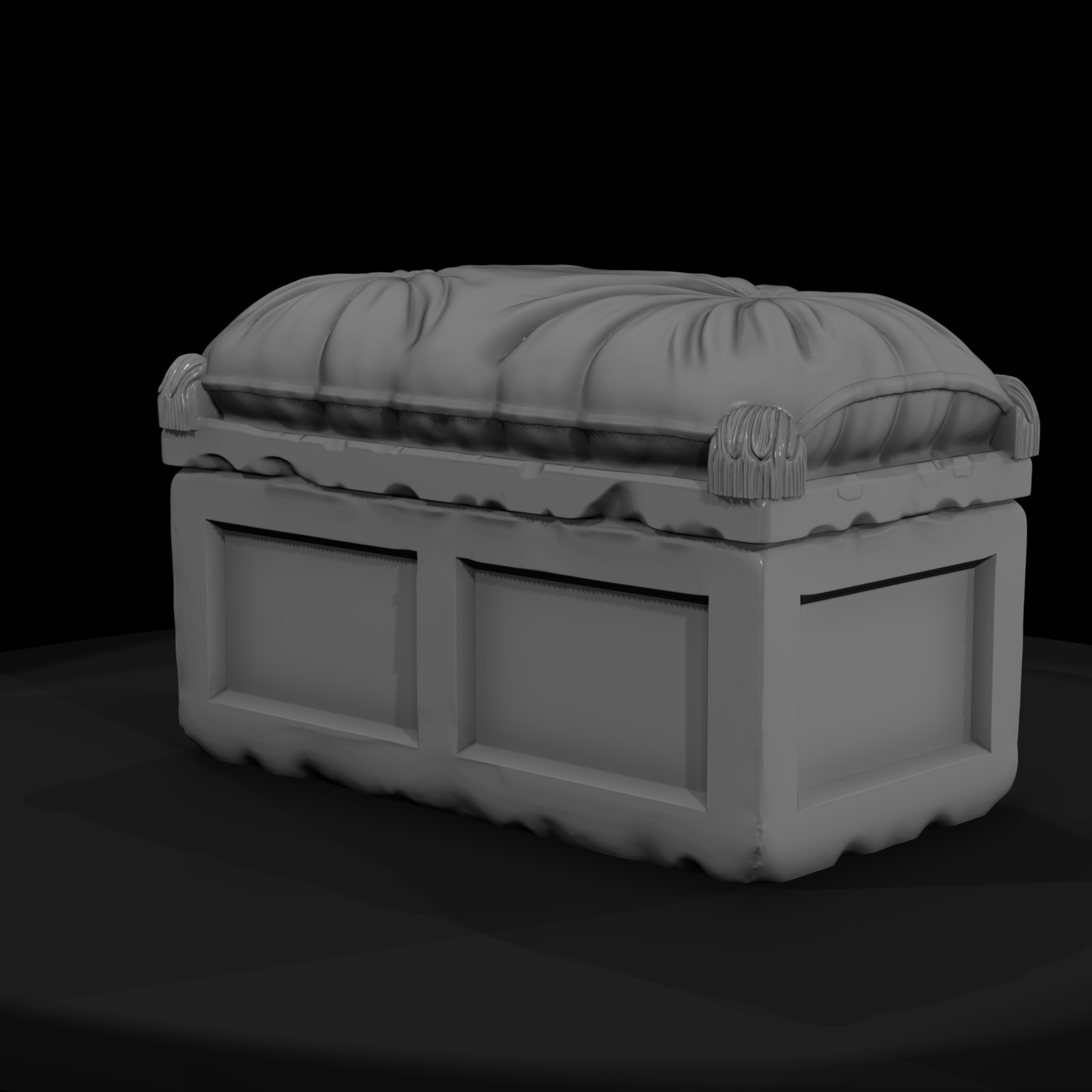 Tufted cushion treasure chest