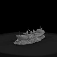 stylized-beached-cargo-ship-diorama-kit-ho-1-87-compatible-871105 — thumbnail 3