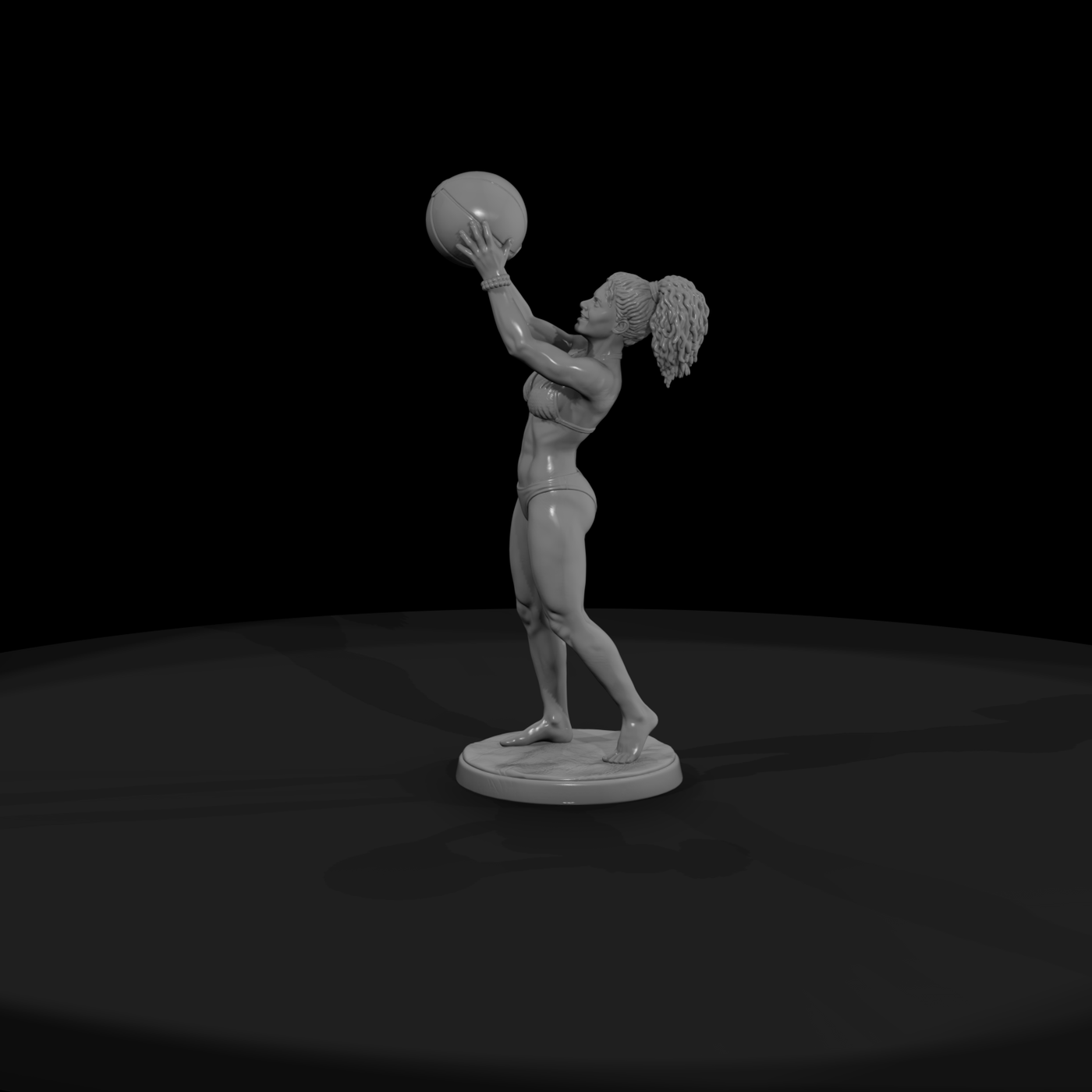 Beachgoer Throwing a Beach Ball