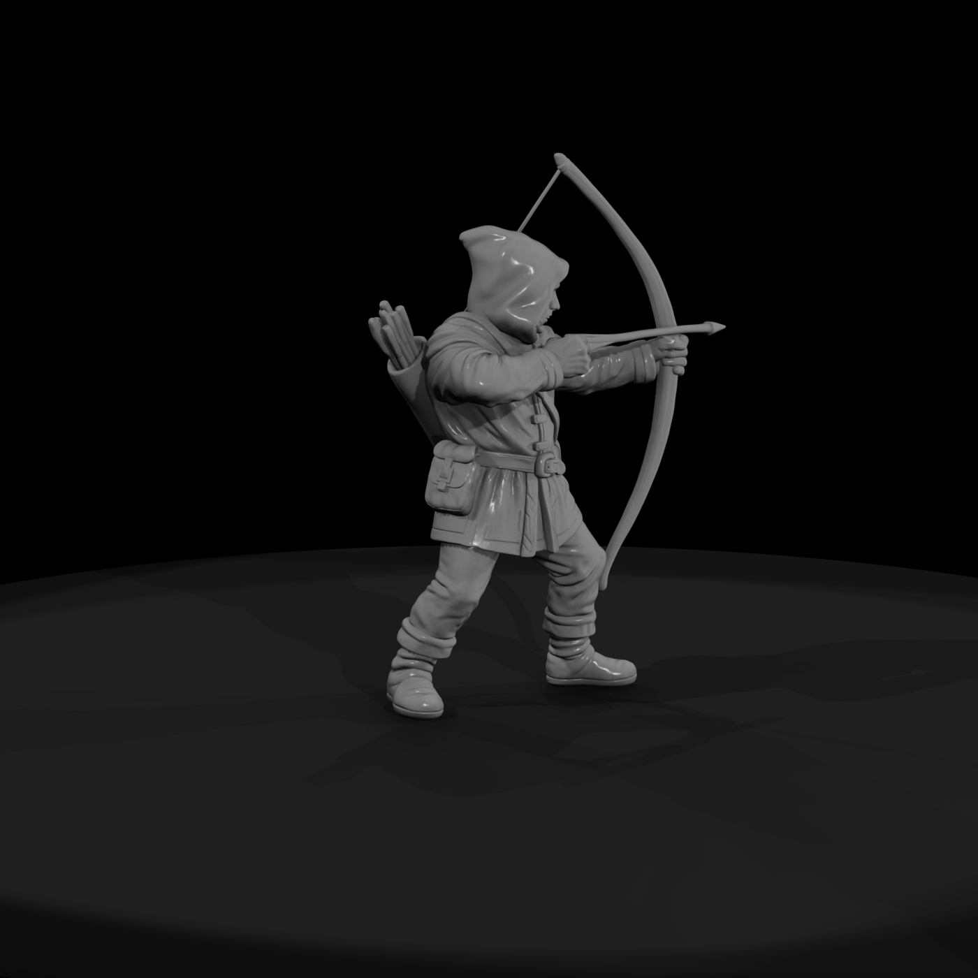 Hist 0216 Medieval Archer Miniature Figure