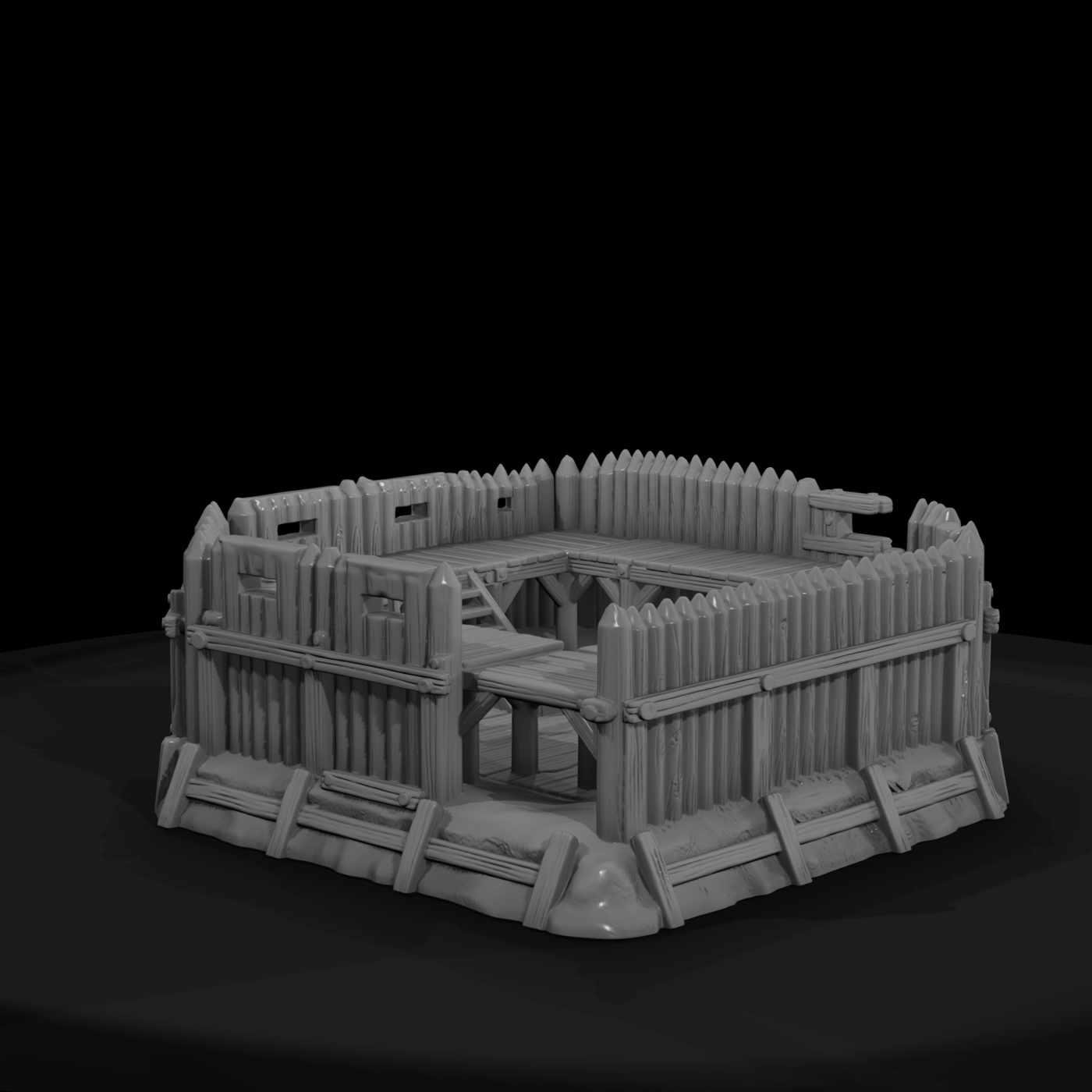 Mil 057 Wild West Fort Bastion Corner