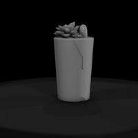 stylized-minimalist-succulent-planter-3d-model-qob — thumbnail 2