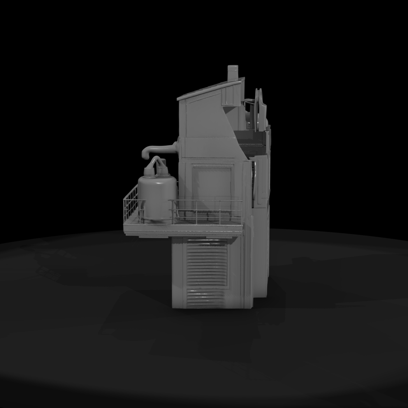 Stylized Retro Industrial Factory