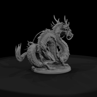 Serpentine Fantasy Dragon on Round Base — thumbnail 3