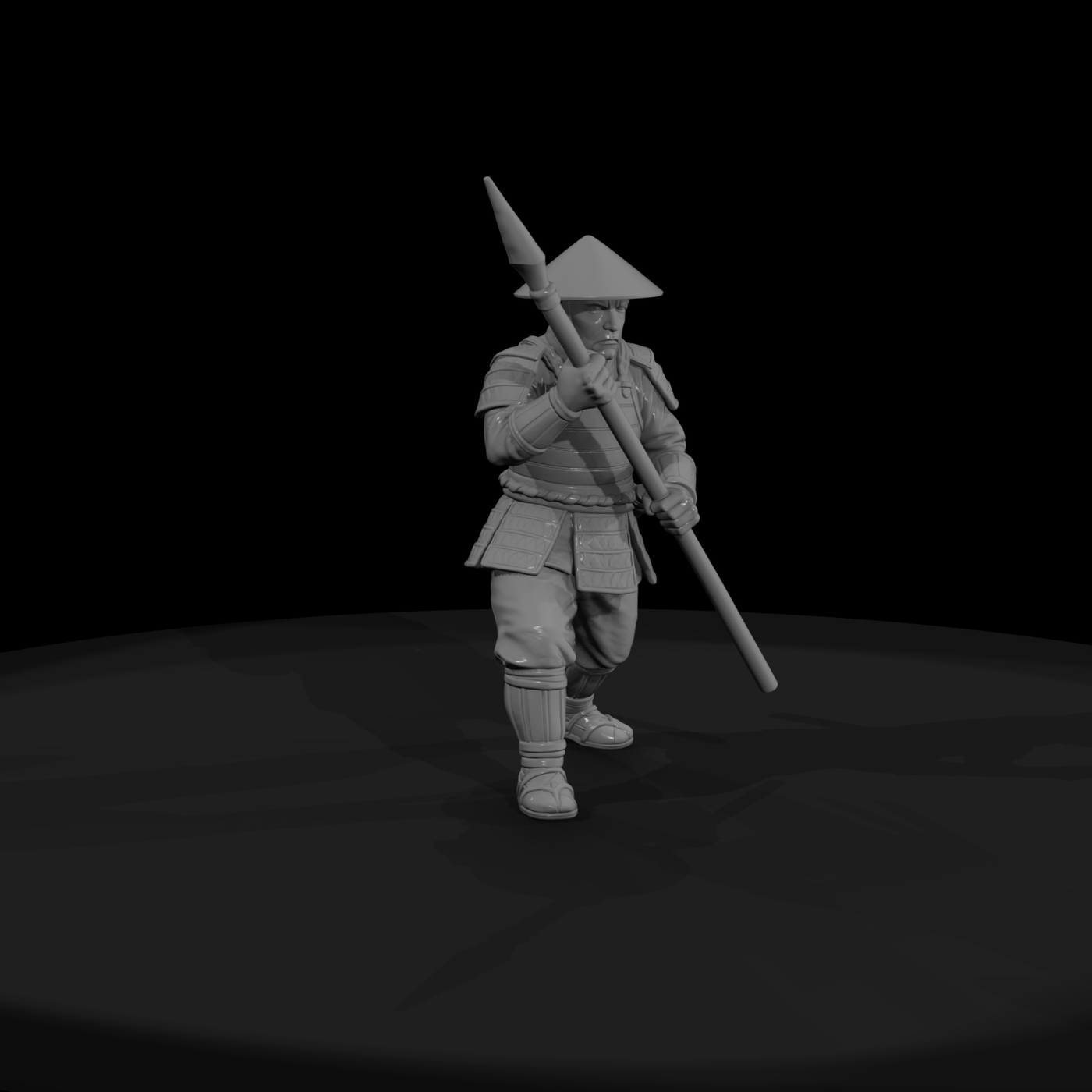 Hist 0224 Ashigaru Spearman Miniature Figure