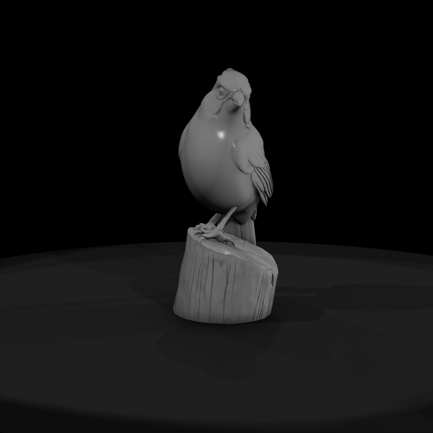 Northern Cardinal on Wood Stump — Accent