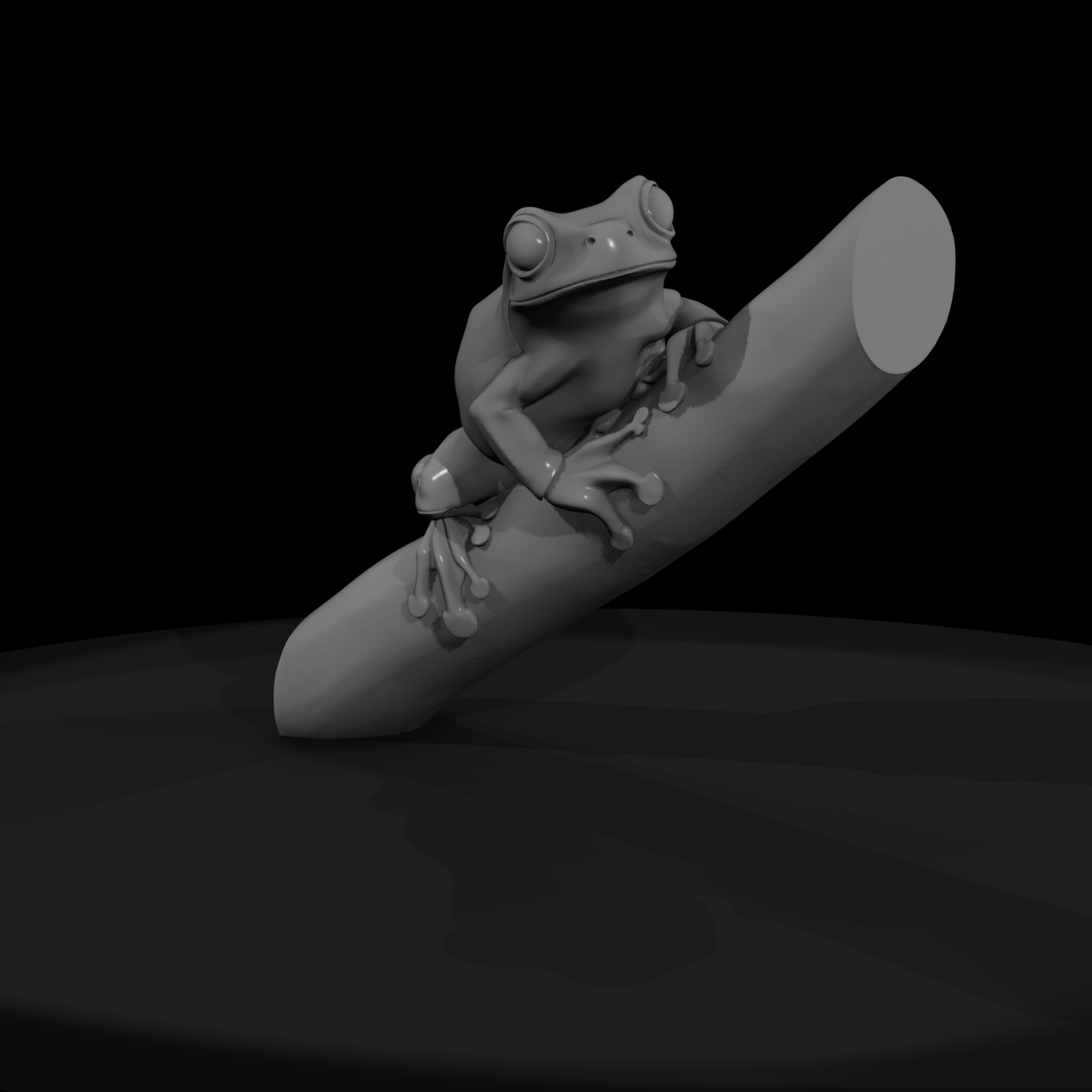 Stylized Tree Frog on Branch