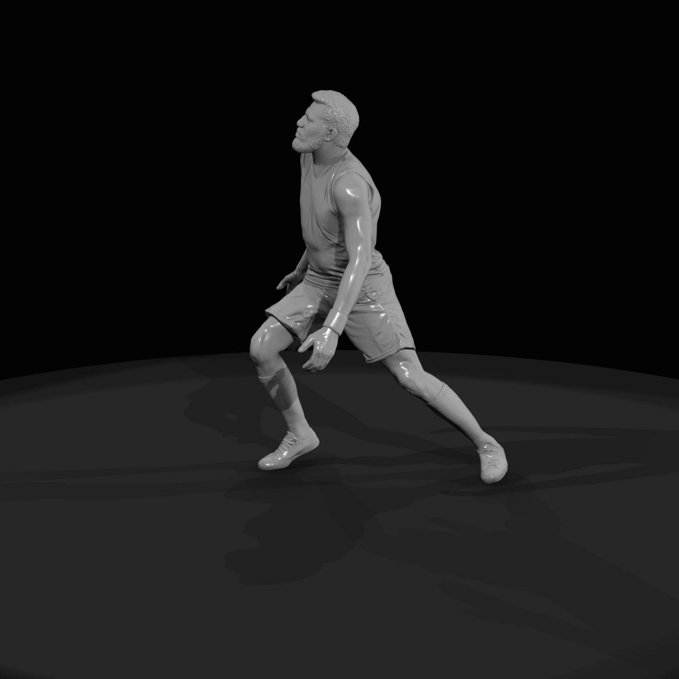 Streetball Player in Motion
