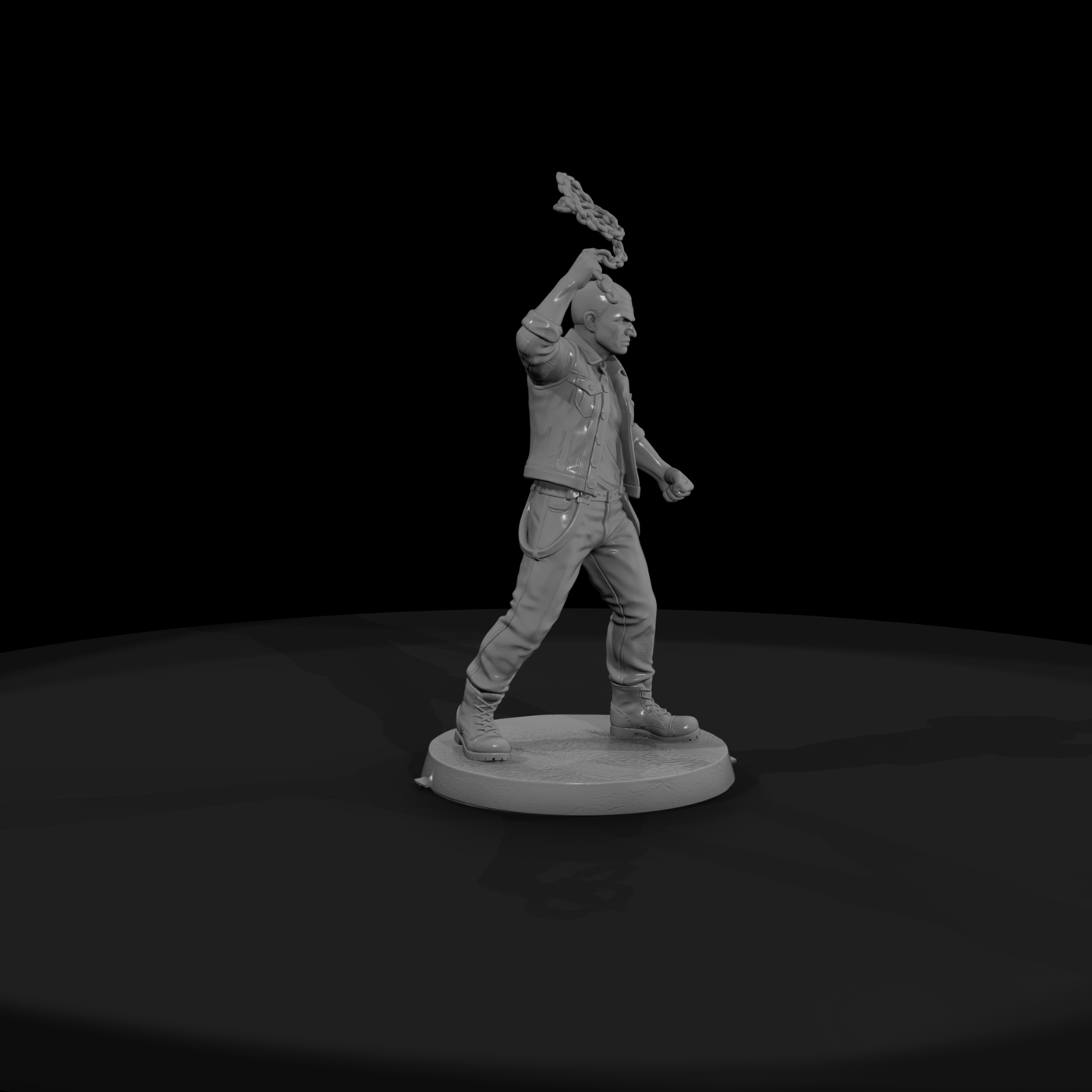 Street Brawler Swinging a Chain