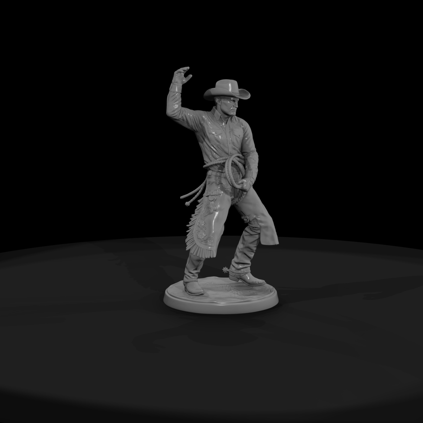 Rodeo Cowboy with Lasso
