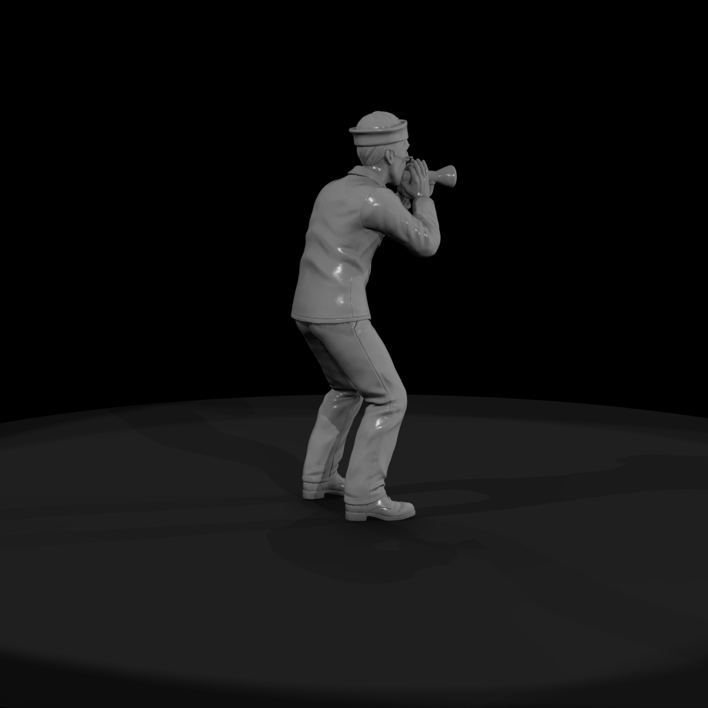 WWII American Army Bugler Figure