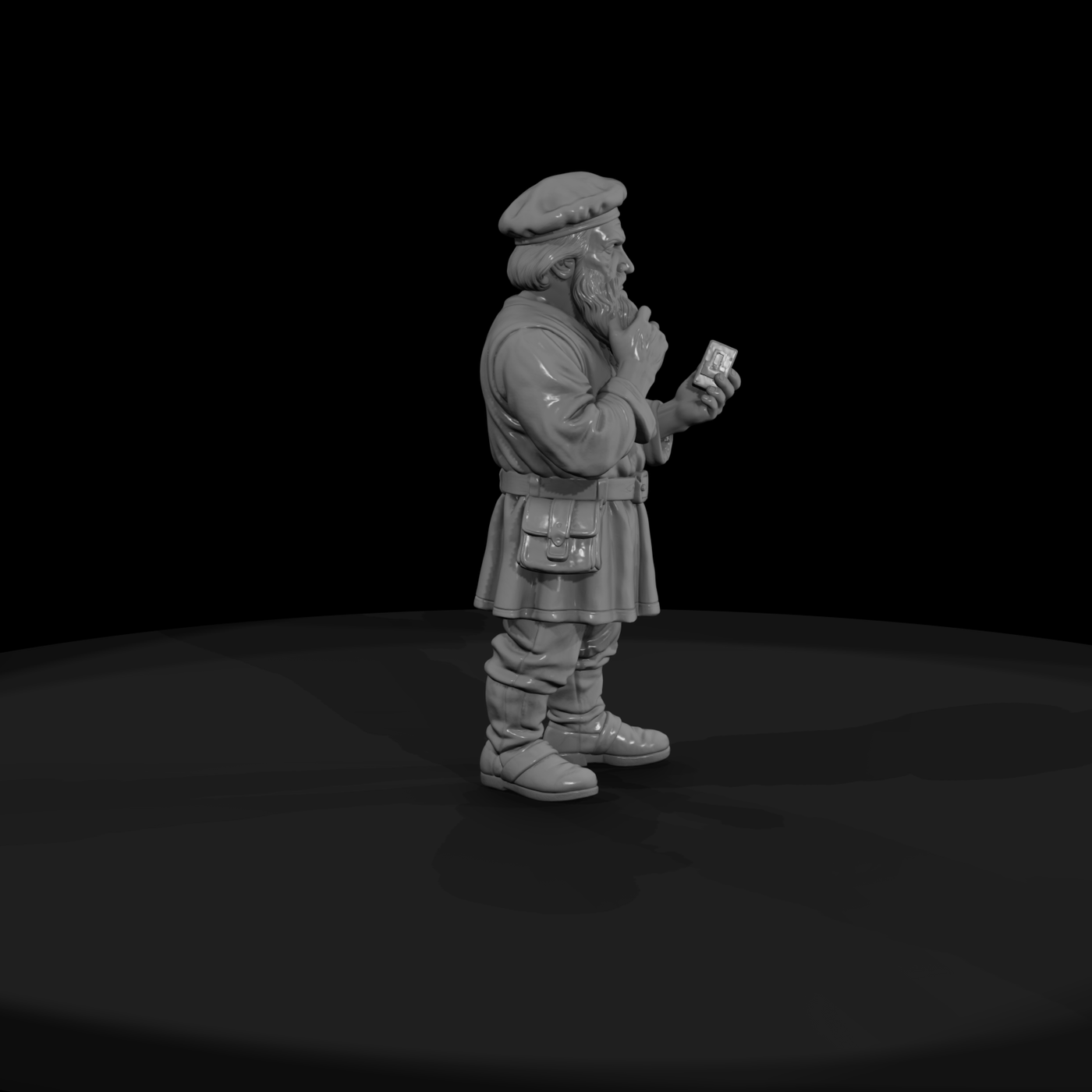 Hist 0134 Historical Johannes Gutenberg Miniature