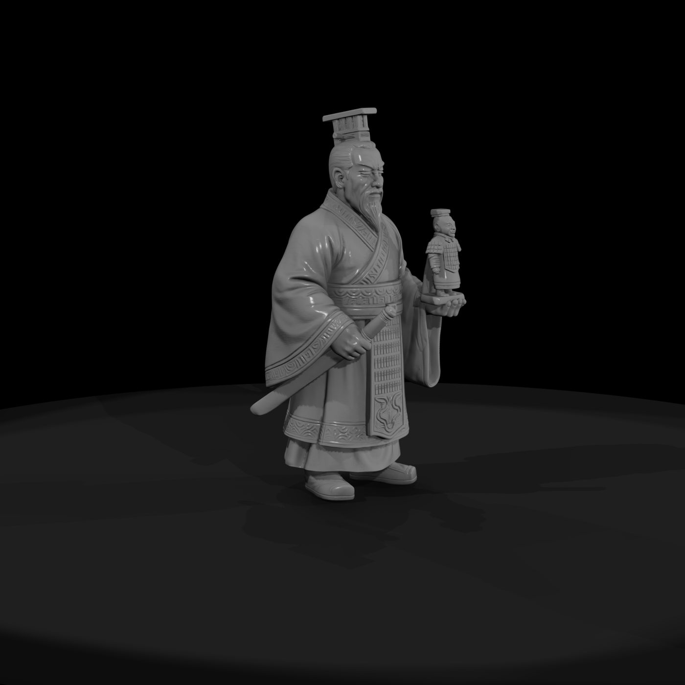 Hist 0052 Historical Qin Shi Huang Miniature Figur