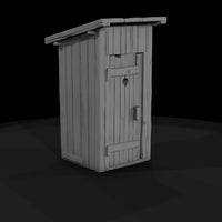 ho-scale-rustic-outhouse-door-panel-with-heart-cutout-383917 — thumbnail 2