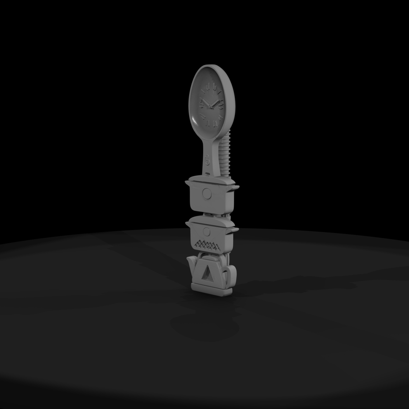 Stylized Kitchen Utensil Wall Clock