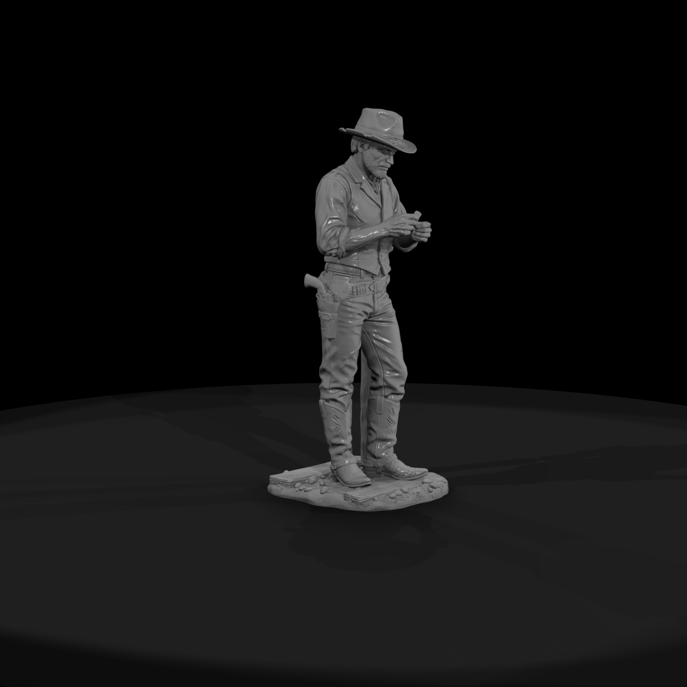 Ww 0122 Townsfolk Cowboy Rolling A Smoke