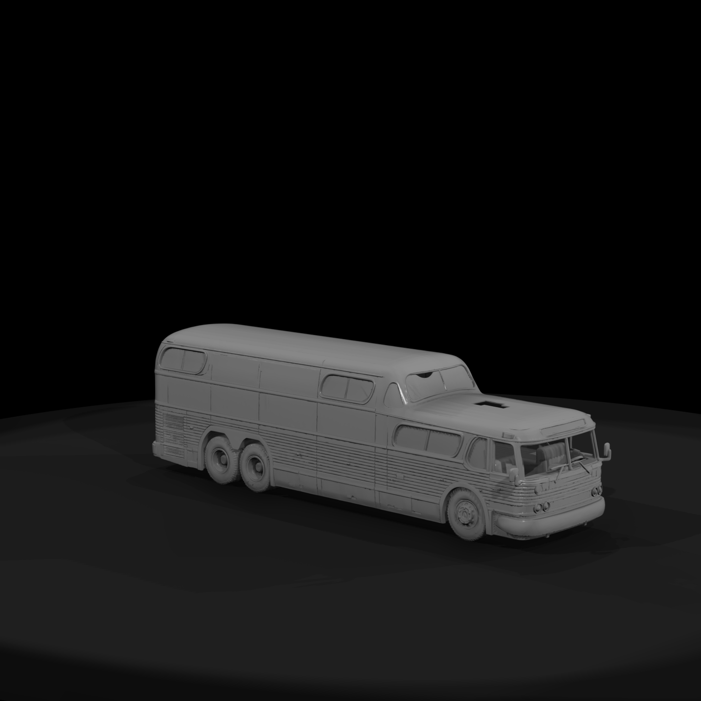 Streamlined 1950s Highway Coach