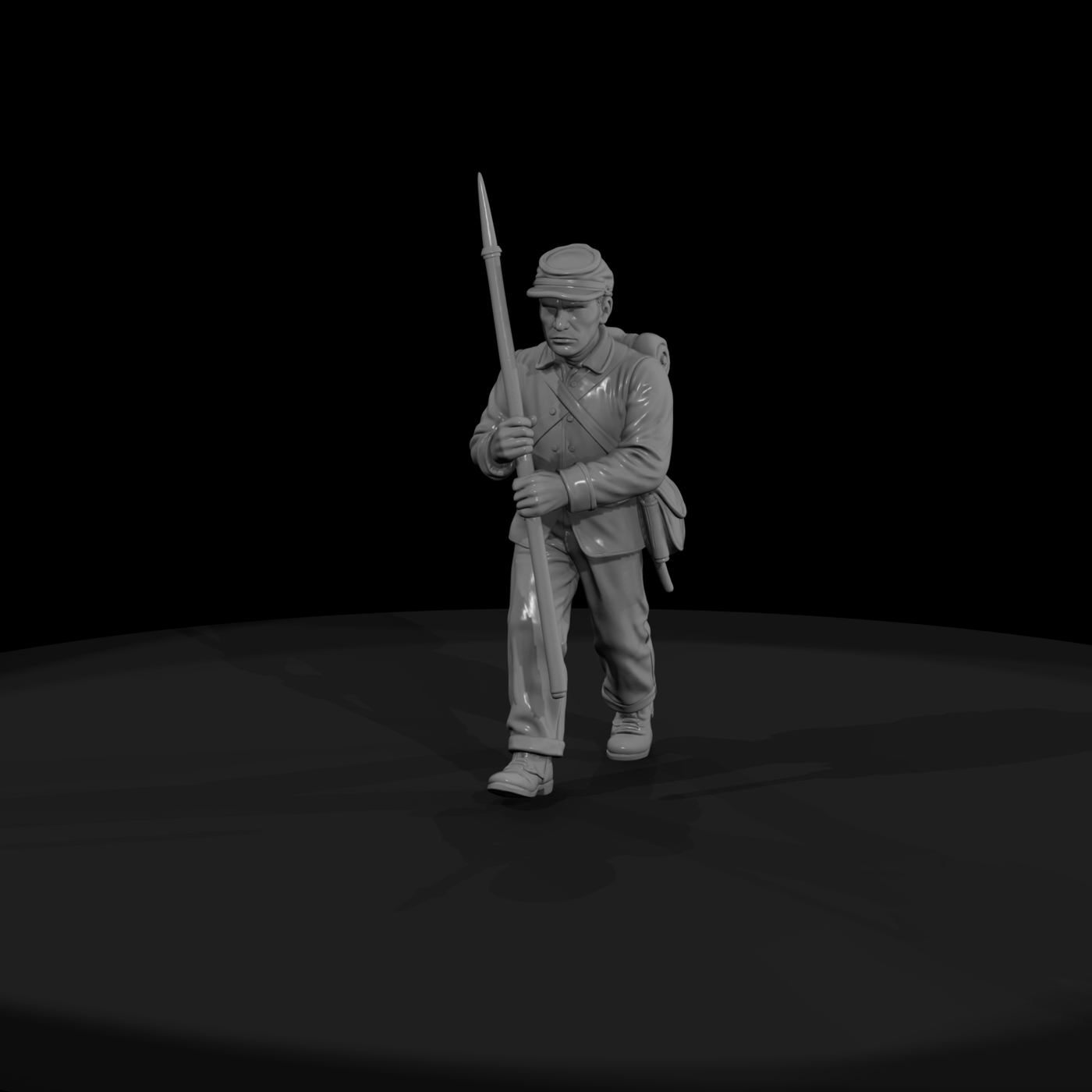 Union Civil War Infantryman Marching